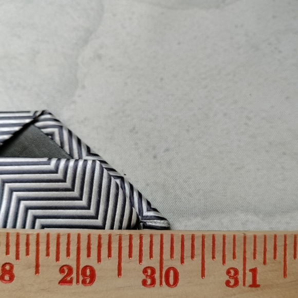 Alexander Logan Neckwear TIEMART Aquamarine Navy Striped Necktie Tie 60” X 3” - Picture 10 of 10